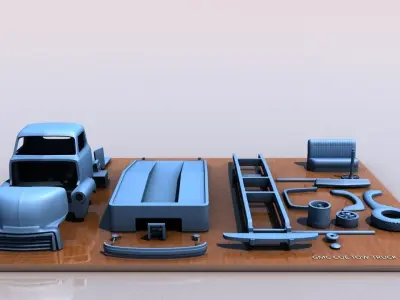 GMC 100 TOW TRUCK 1949 3D print model