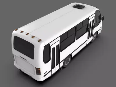 Isuzu NPR Bus Mid-Size Passenger Bus 3D model