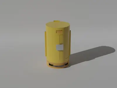 Cylindrical Toolbox Free low-poly 3D model