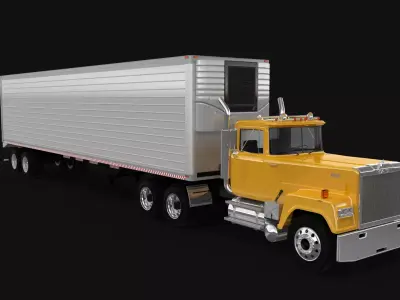 Super-Liner 1993 Box Trailer 3D model