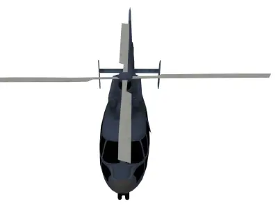 Lowpoly Dauphin-2 Helicopter 3D Model Low-poly 3D model