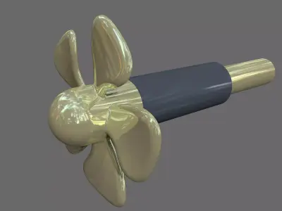 propeller gold Free low-poly 3D model