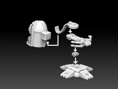 Rail Gun Ballista 3D print model