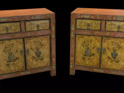 Chinese Furniture Low-poly 3D model