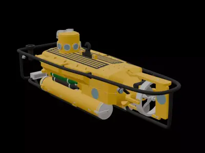 Submarine HOV Perry PC1201 3D Print Full Color Multi Material 3D print model