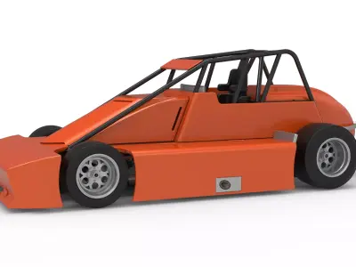 Experimental Pavement Silver Crown Car Scale 1 to 25 3D print model