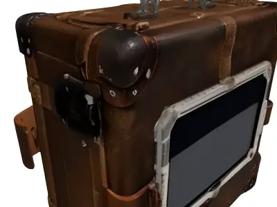 Steampunk Portable Monitor Display Case 3D model