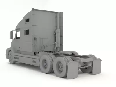 Volvo VNL 770 1997 detailed interior 3D model