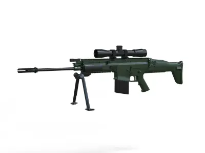 Sniper rifle weapon 3d model game 3D model