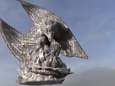 Desert Dragon Statue 3D model
