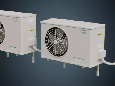 Air Conditioner 6C Low-poly 3D model