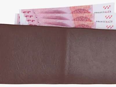 China 100 Yuan Wallet Money Purse 3D model