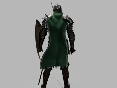 Knight Traveler Low-poly 3D model