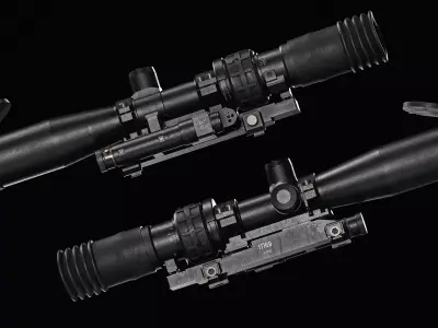 Sniper rifle SVDM 3D model