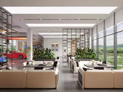4S car dealership  3D model