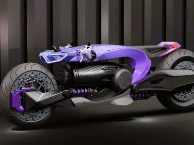 Sci-Fi EV Concept Bike 3D model