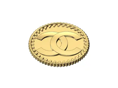 CC fashion brand coin 3D print model