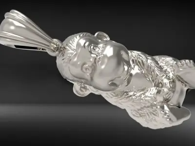 Monkey Pendant 3D print model