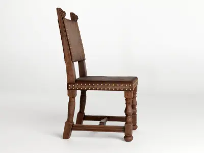 old wooden chair 3D model