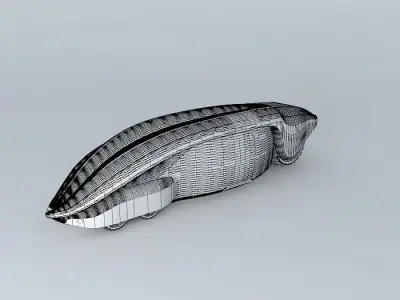Shuttle futuristic vehicle Free 3D model