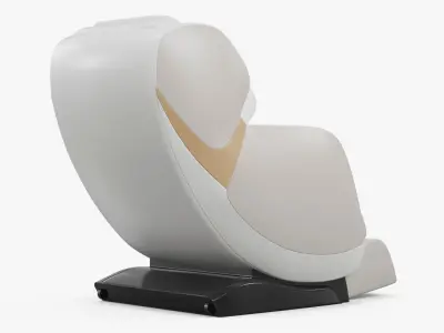 Executive Comfort Massage Chair White 3D model