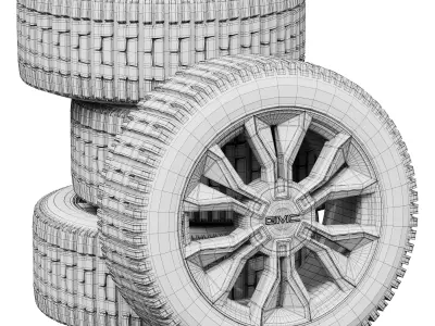 GMC wheels 3D model