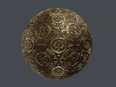 Steampunk Seamless PBR Texture 11 Texture