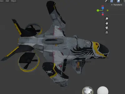 Space Ship Low-poly 3D model by ndt5292
