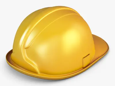 Hard hat yellow v 1 3D model