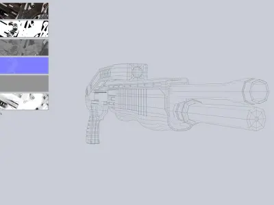 SPAS12 gun Low-poly 3D model