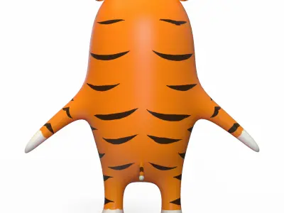 Tiger Stylized Low-poly 3D model