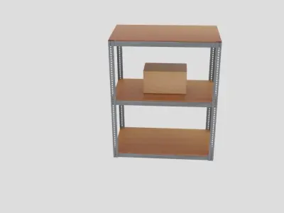 Warehouse Shelving Industrial  3D model