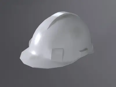 Worker Safety Helmet Set Low-poly 3D model
