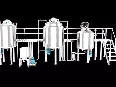 Sugar Manufacturing Machine Low-poly 3D model