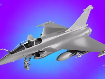 Rafale Fighter Jet Low-poly 3D model