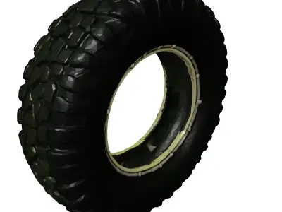 Detailed OffRoad Super Swamper Tire 3D model