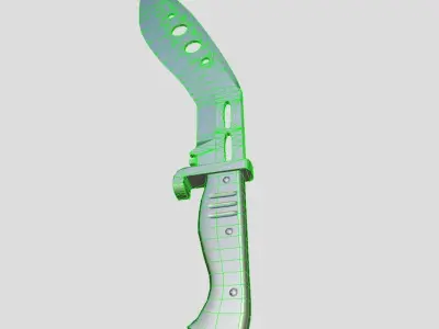 Modern Kukuri Knife FBX - 2048px Low-poly 3D model