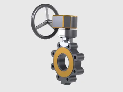 NIBCO Butterfly Valve 3D Model 3D model