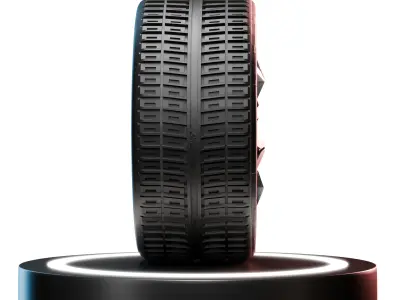 Realistic Wheel 3D Model 4K PBR Textures Game Ready Low-poly 3D model