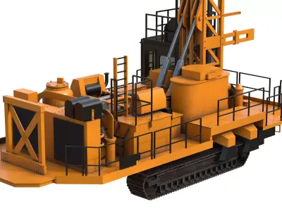 Rotary Blast hole Drill MD6310 Low-poly 3D model