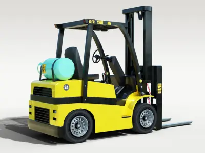 Forklift Low Poly Low-poly 3D model