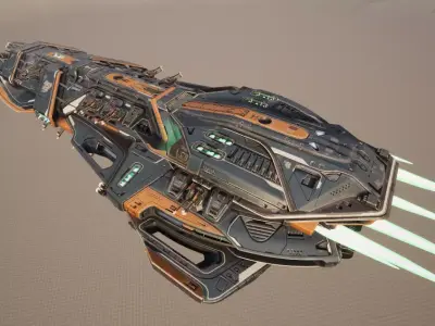  spacecraft buzz hound corvette Low-poly 3D model