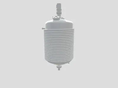 The 3D model chemical reactor industrial  Low-poly 3D model