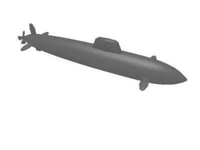 Submarine Low-poly 3D model