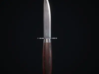 Knife three knives Low-poly 3D model