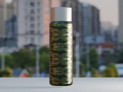 Metal Boddy Military Texture Water Bottle 3D model