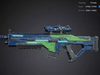 Futuristic Rifle 3D model order