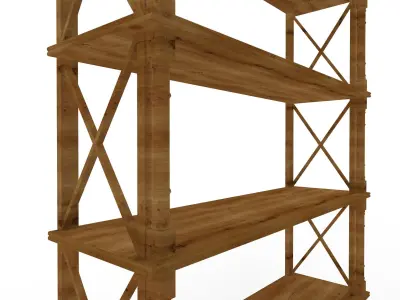 Old bookshelf Free 3D model