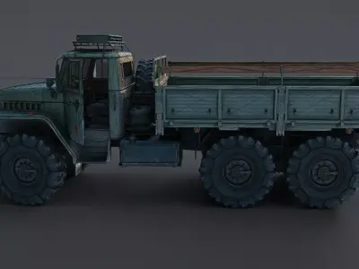 Soviet Military Truck - Production Ready 3D model