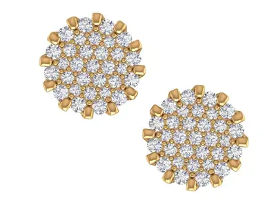 Antique Round Earing 3D print model